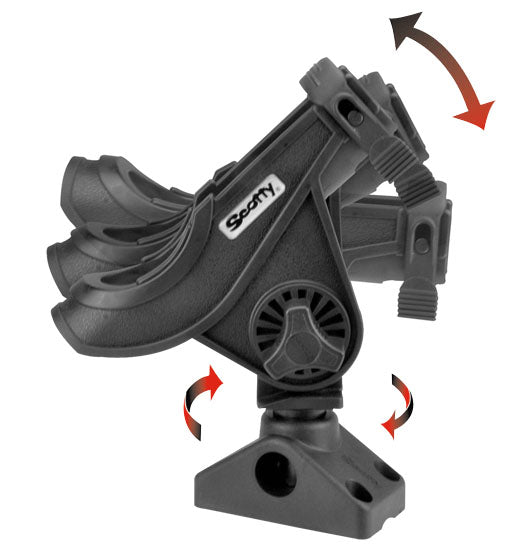Scotty Baitcaster 280 showing variety of positions possible 