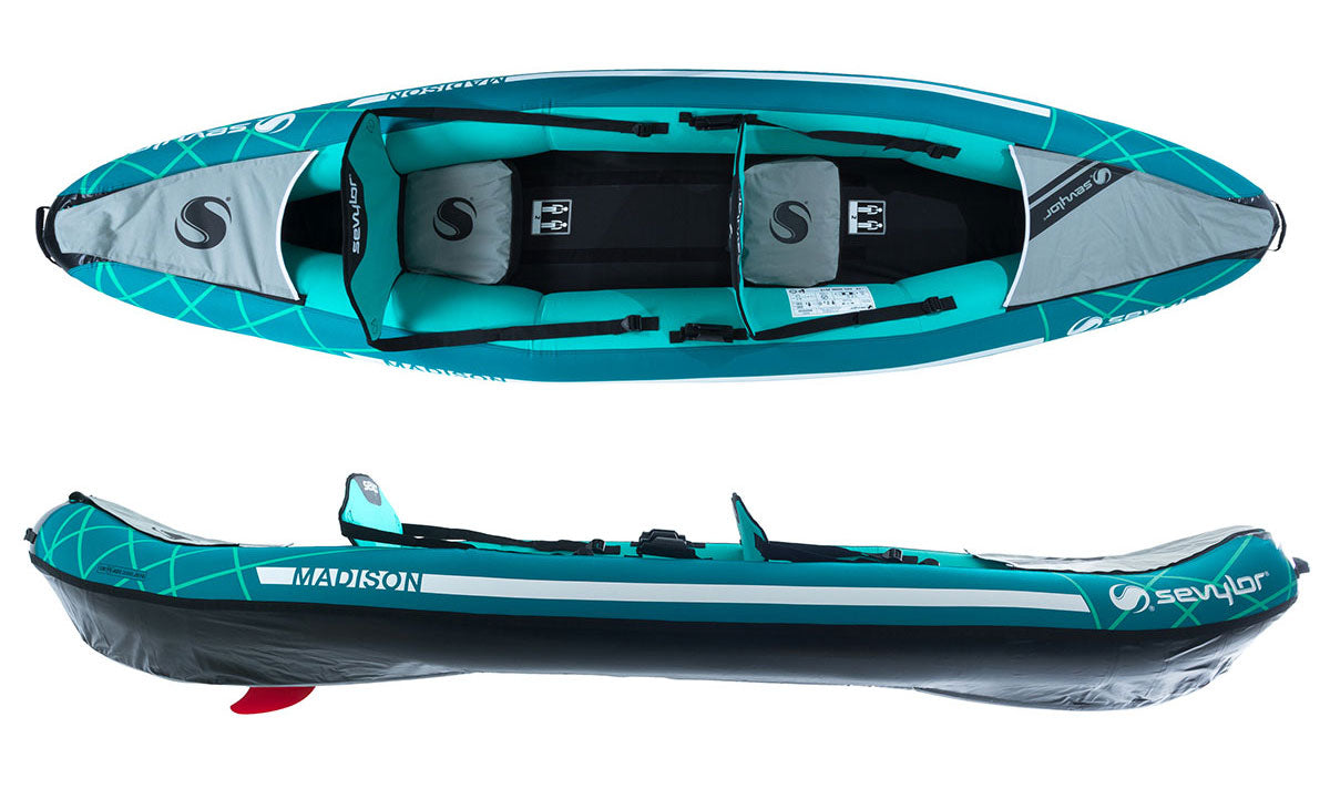 Sevylor Madison Inflatable kayak available in-store or online from Canoes Shops UK