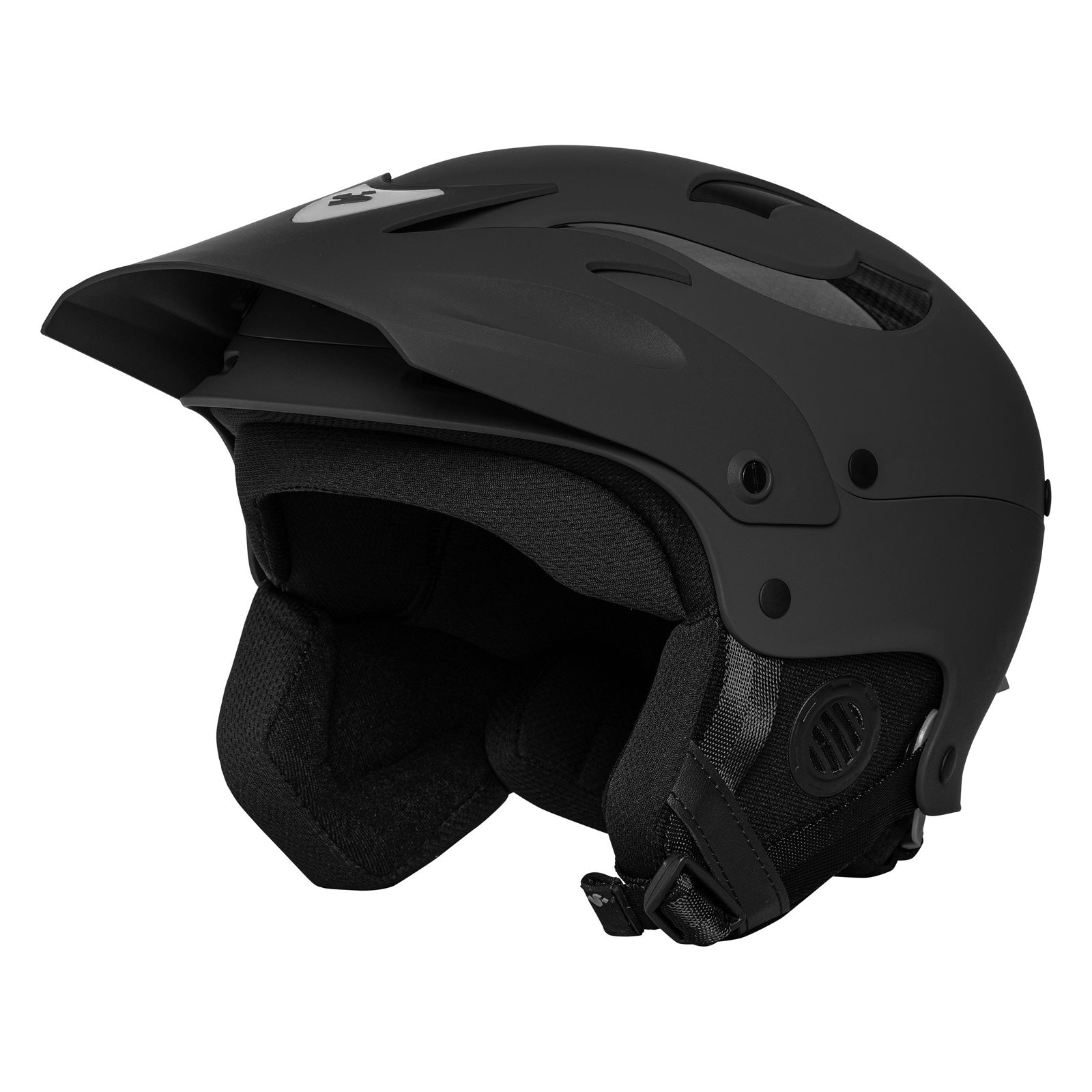 Sweet Rocker shown in Dirt black with removable visor and ear pads fitted