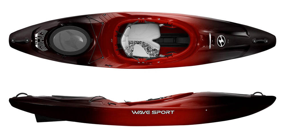 Wavesport Ethos Ten in Cherry Bomb Available from Canoe Shops Group
