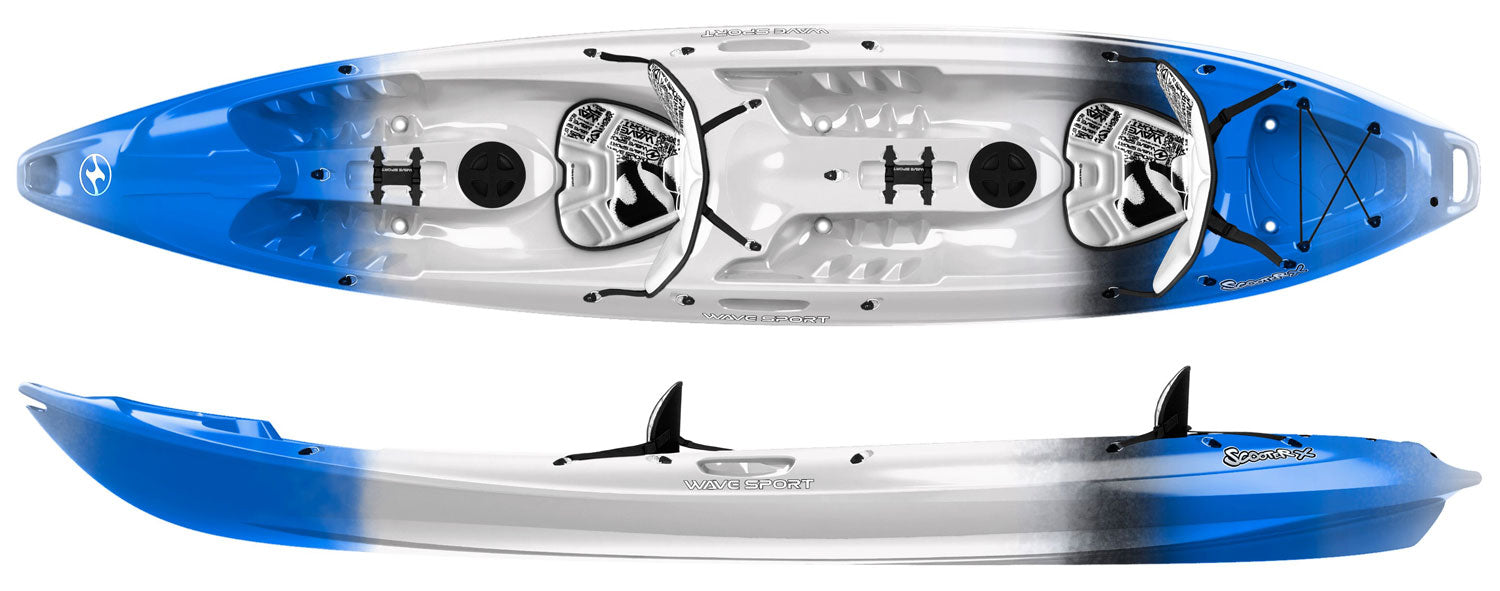 Wave Sport Scooter XT Tandem Sit On Top Kayak In Black Ice