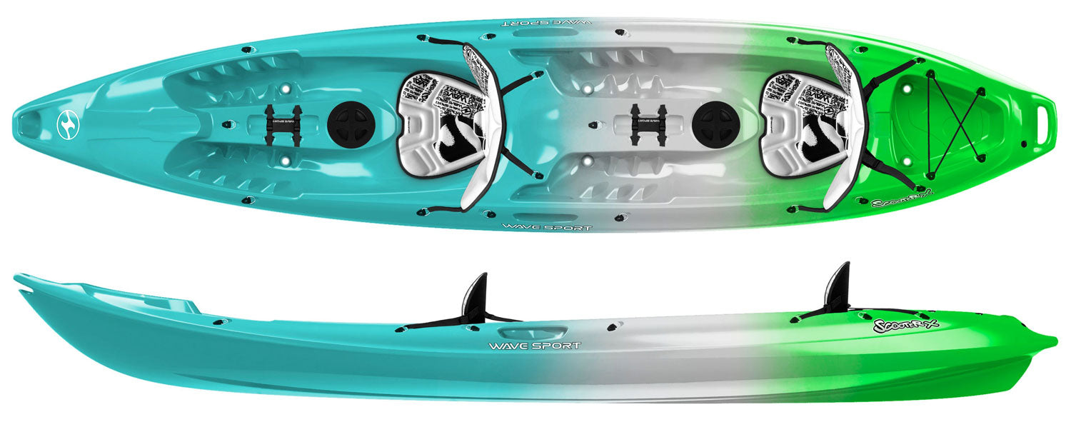 Wave Sport Scooter XT Tandem Sit On Top Kayak In Twilight